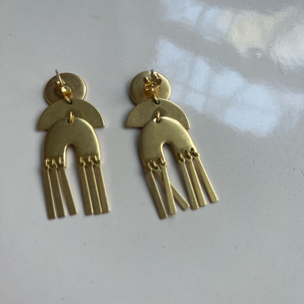 Madewell Statement Geometric Epoxy Chandelier Ear… - image 2